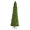 12ft. Pre-Lit Slim Green Mountain Pine Artificial Christmas Tree, Clear LED Lights